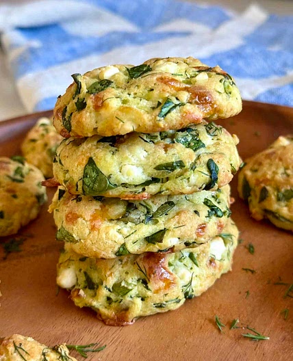 Spinach + Feta Cookies (Spanakopita Cookies)