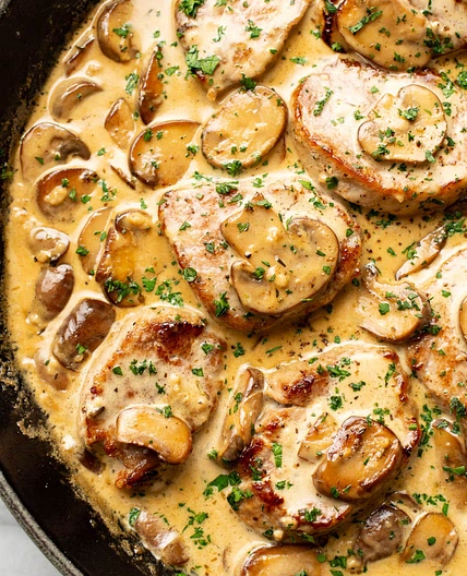 Creamy Mushroom Pork Tenderloin