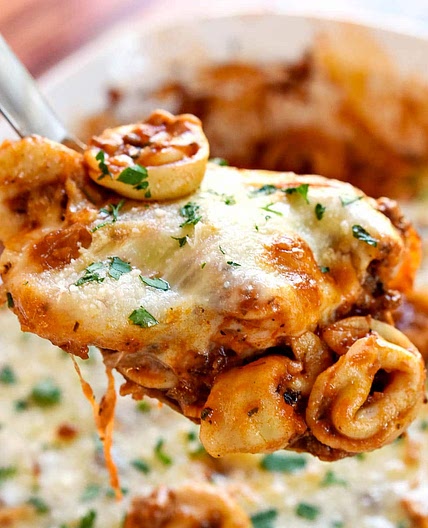 Easy Baked Tortellini (Beefy, Cheesy, AMAZING!)