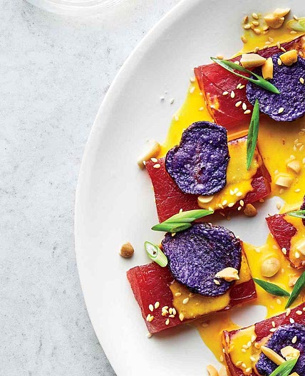 Tuna Tiradito with Ají Amarillo Leche de Tigre