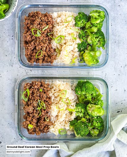 Ground Beef Korean Meal Prep Bowls