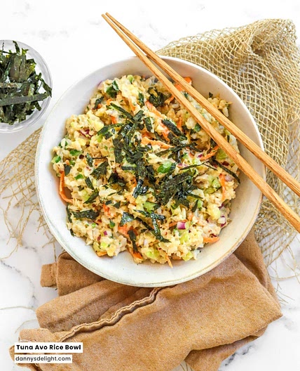 Tuna Avocado Rice Bowl