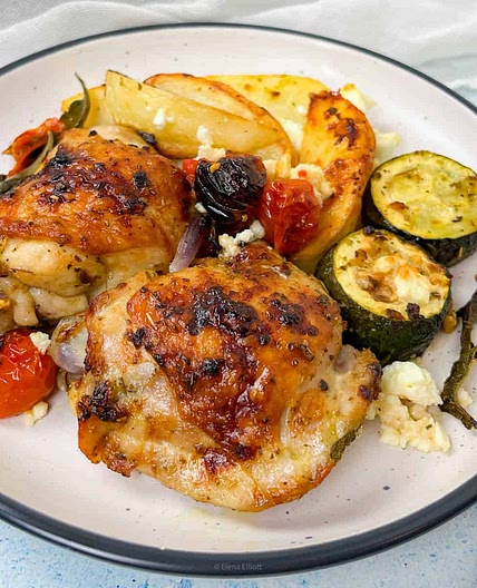 Sheet Pan Chicken Thighs and Veggies