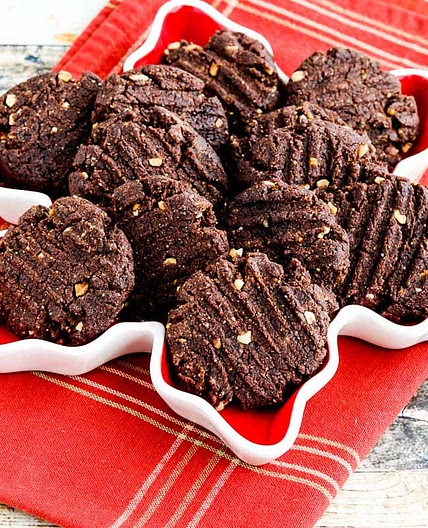 Peanut Butter Chocolate Cookies (Flourless, Sugar-Free)