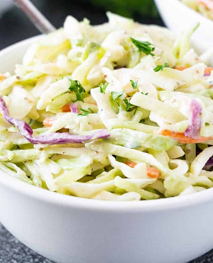 Homemade Coleslaw with Broccoli