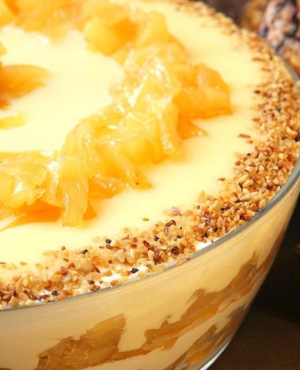 Receita de Pavê de abacaxi com biscoito maizena