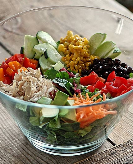 Mexican Salad with Creamy Salsa Dressing Recipe