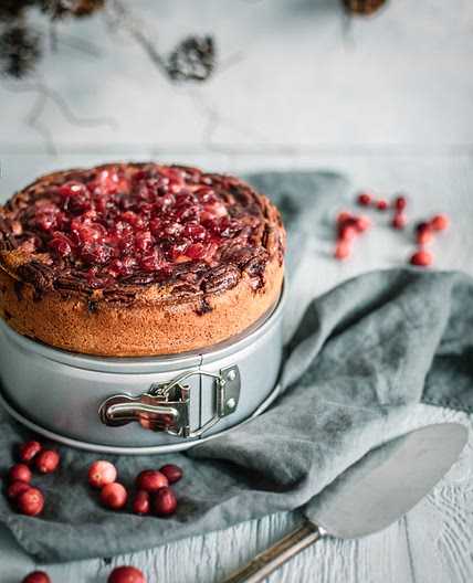 gâteau renversé aux canneberges