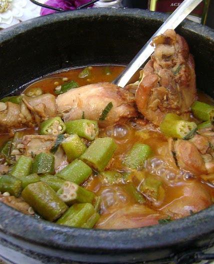 Receita de Frango com quiabo e batata