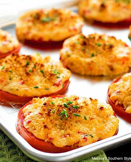 Baked Pimiento Cheese Tomatoes
