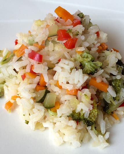 Receita de Arroz com legumes simples