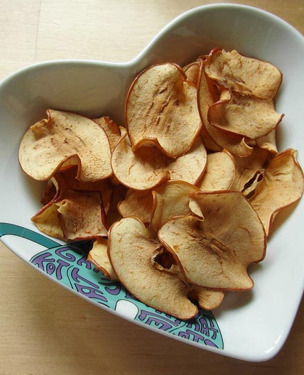 Receita de Chips de maçã com canela