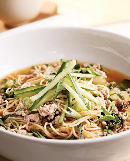 Brothy Ginger-Soy Noodles with Turkey & Bok Choy