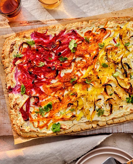 Shaved Carrot Tart with Ricotta
