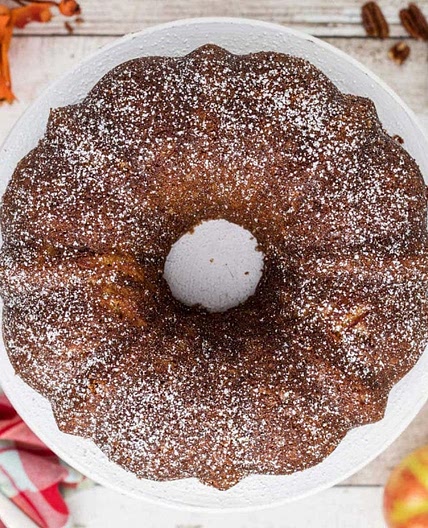 Moist Apple Spice Bundt Cake with Sour Cream