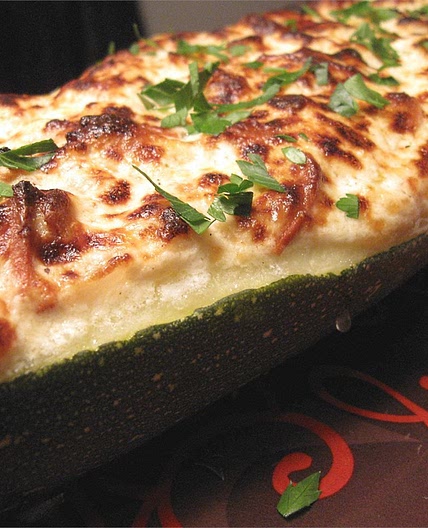 Pepperoni Stuffed Zucchini