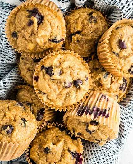 Easy Gluten-Free Blueberry Banana Muffins