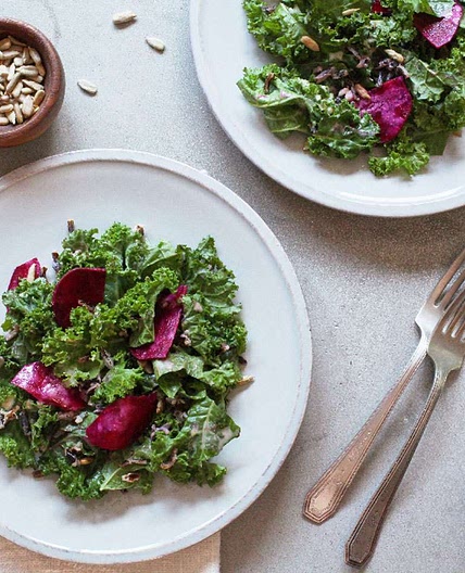 Kale Salad with Beets & Wild Rice