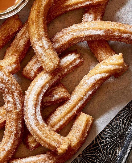 Homemade Churros with Salted Caramel Sauce