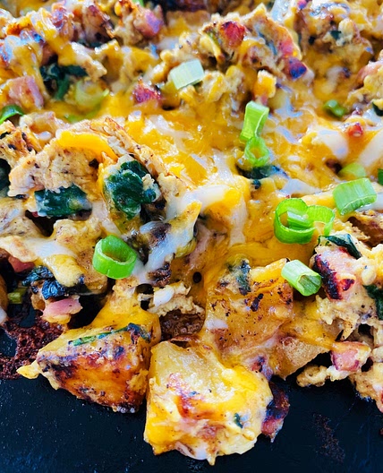 Blackstone Potatoes Ham and Eggs