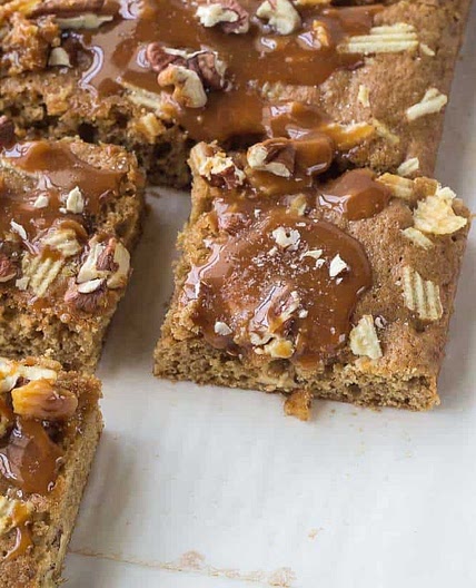 Salted Caramel Pecan Blondies
