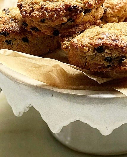 Brown Sugar Cream Scones with Dried Currants