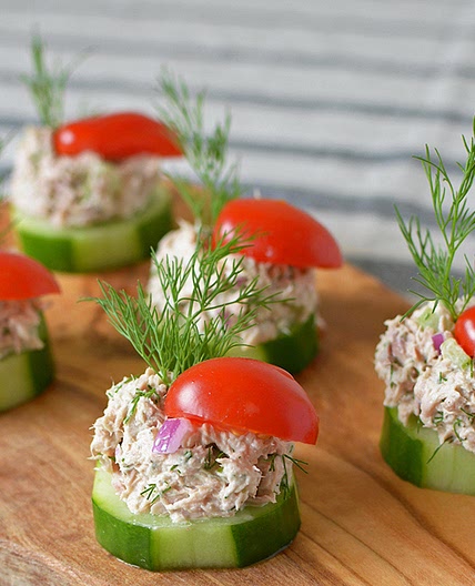 Cucumber Tuna Salad Bites