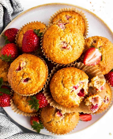 Strawberry Oatmeal Muffins