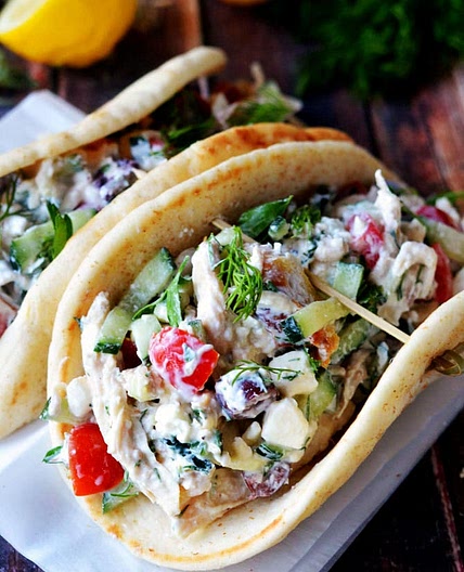 Easy Greek Tzatziki Chicken Salad