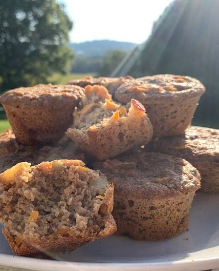 Healthy Whole Wheat Morning Glory Sourdough Muffins Recipe