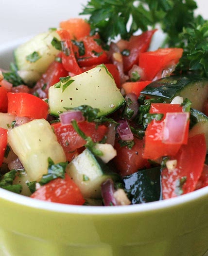 Israeli Tomato and Cucumber Salad