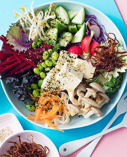 Tom Walton's super healthy tofu and mushroom poké bowl