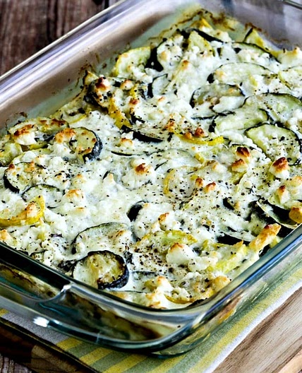 Zucchini Feta Bake with Thyme