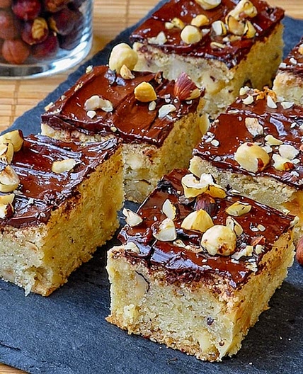 Soft and Chewy Hazelnut Bars