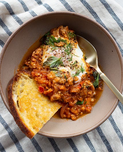 Harissa Eggplant Shakshuka