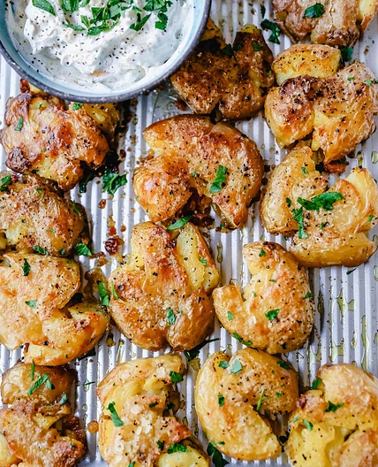 Smashed potatoes