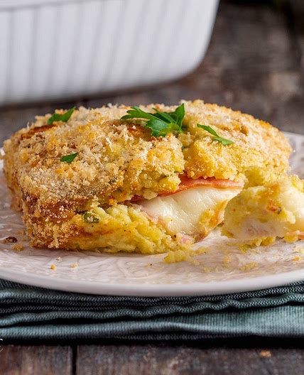 Gateau di patate prosciutto e formaggio