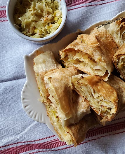 Kupusnik / Sauerkraut Phyllo Rolls
