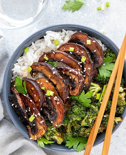 Teriyaki Mushroom Rice Bowls