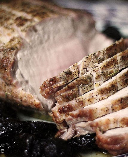 Pork Roast with Boozy Prunes