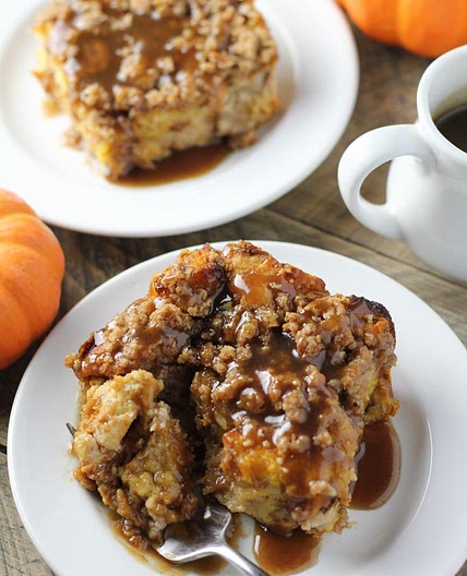 Overnight Pumpkin Cream Cheese French Toast