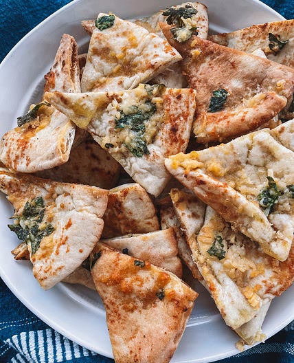 Crispy Parmesan Garlic Pita Chips