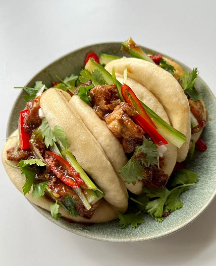 Sticky Pork Bao Buns