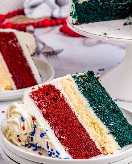 Red, White, and Blue Cake