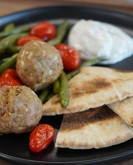 Greek Meatballs with Green Beans and Tomatoes (Make-Ahead Freezer Meal)