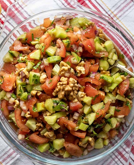 Gavurdagi Salatasi (Turkish Tomato Walnut Salad)