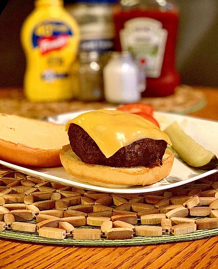 Air Fryer Cheeseburgers
