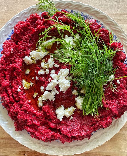 Roasted Beetroot Feta Dip