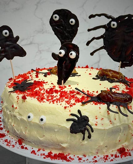 Red Velvet Cake: Date Roaches and Googly-Eyed Ghosts