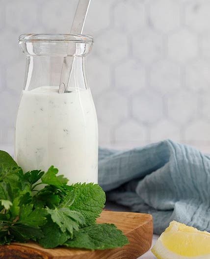 Lemon Herb Yogurt Sauce for Chicken, Fish, or Vegetables